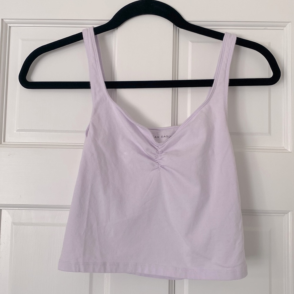 Lavender crop top tank American eagle small